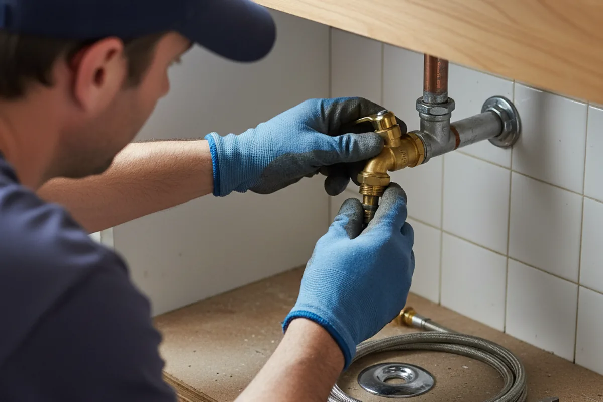 Shutoff valve and fitting work during Faucet and Fixture Repair in Montgomery